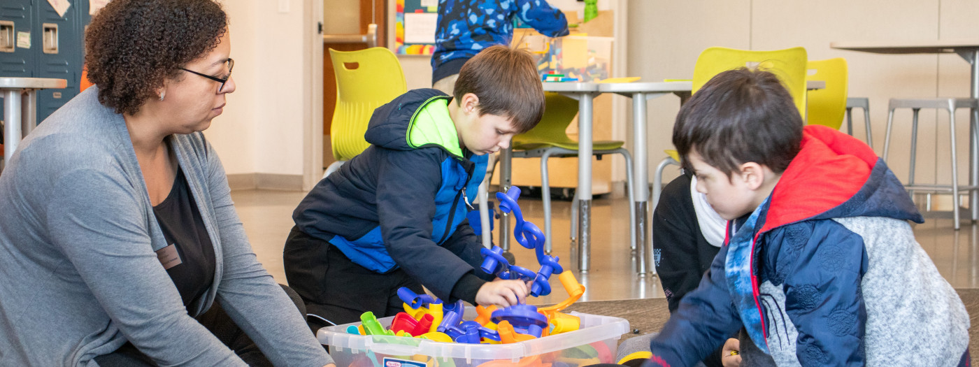 Kids playing  with toys